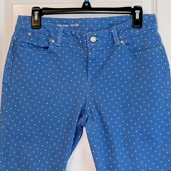 Talbots Polka Dot Signature Slim Crop Jeans - Picture 2 of 9